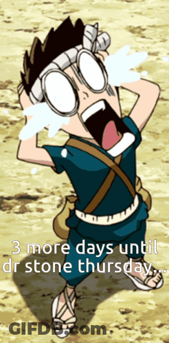 Crying Cartoon With 3 More Days Until First Stone Thursday GIF