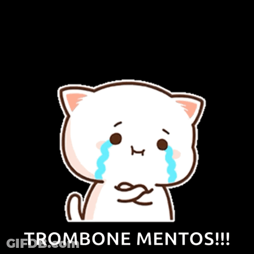 Crying Cat With Trombone Mentos GIF