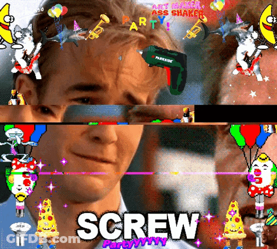 Crying Dawson Leery Arnold Schwarzenegger Glitchy Mash Up GIF