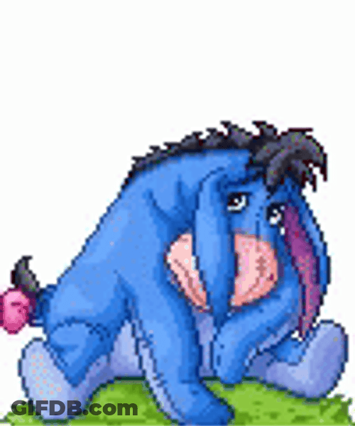 Crying Eeyore Animation GIF