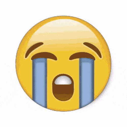 Crying Emoji With Water Wave Transition GIF