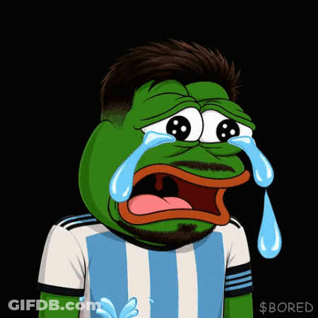 Crying Frog With $ Bored Shirt GIF