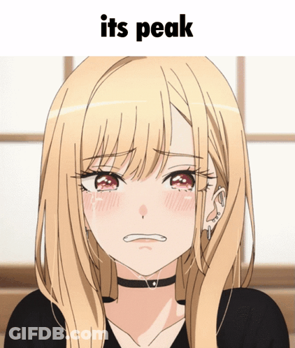 Crying Girl Saying Its Peak GIF