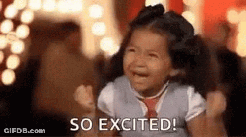 Crying Girl Saying So Excited GIF