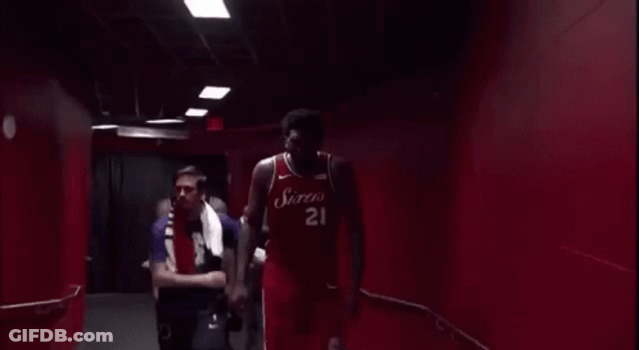 Crying Joel Embiid GIF