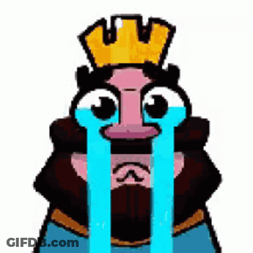 Crying King With Crown Eyes Closed GIF