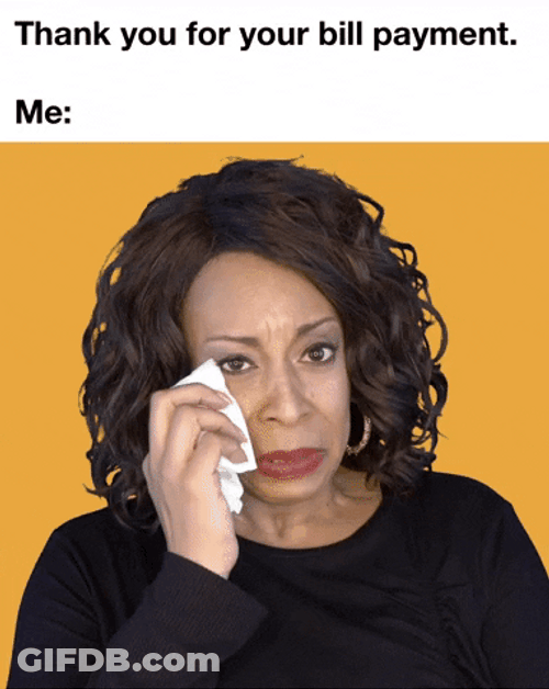 Crying Lady Run Out Of Budget GIF