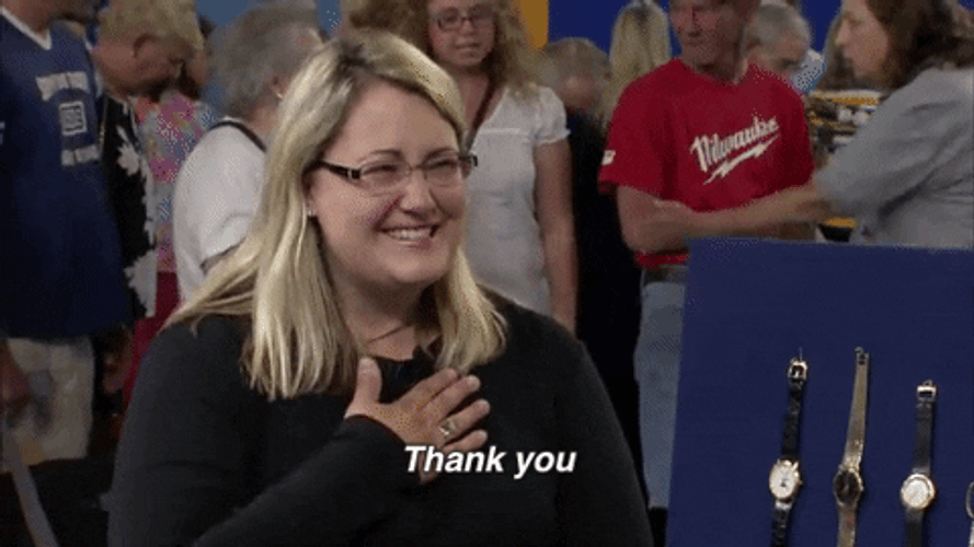 Crying Lady Thank You Very Much GIF