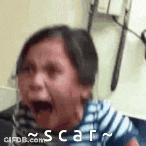 Crying Little Girl Saying Scar GIF