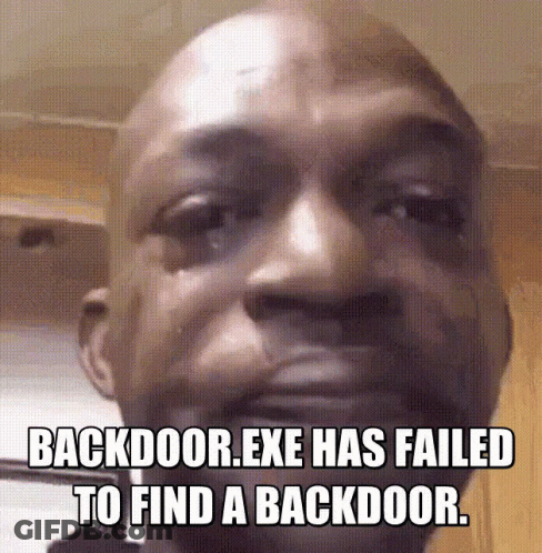 Crying Man Backdoor.exe Has Failed To Find A Backdoor GIF