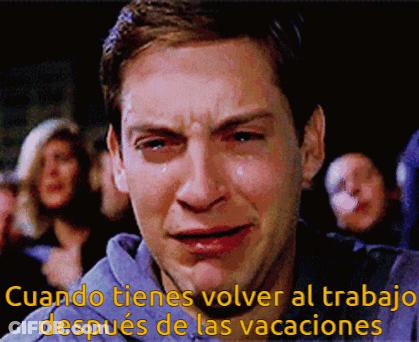 Crying Man Cuando Tienes Volver Al Trabajo Después De Las Vacaciones GIF