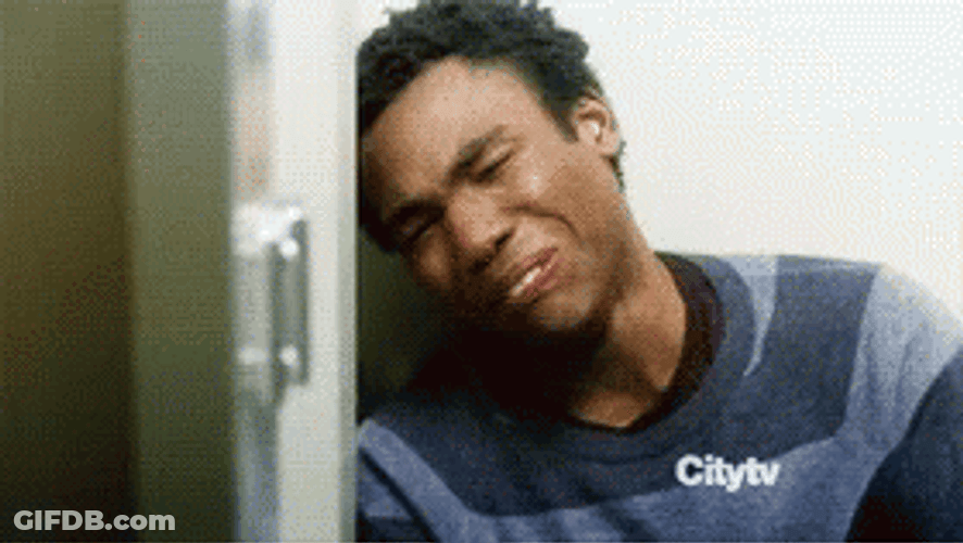 Crying Man Donald Glover Community GIF