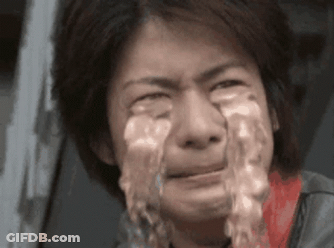Crying Man Exaggerated Tears Sad GIF