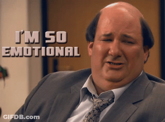 Crying Man I'm So Emotional Kevin The Office GIF