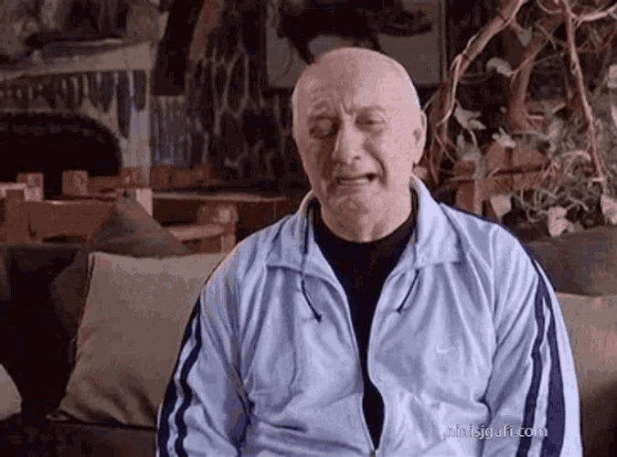 Crying Man Old Face Palm Frustrated GIF