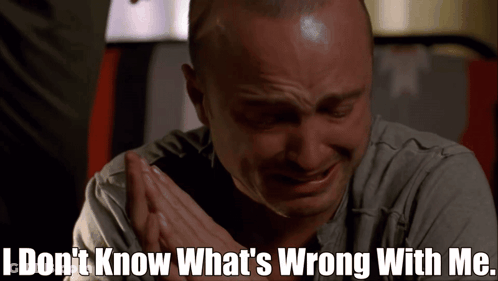 Crying Man Saying I Don't Know What's Wrong With Me GIF
