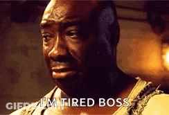 Crying Man Saying Im Tired Boss GIF