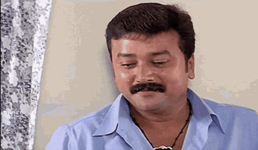 Crying Man Smile Pretending Sad GIF