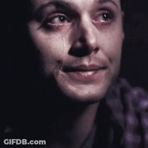 Crying Man Tear Running Down Face GIF