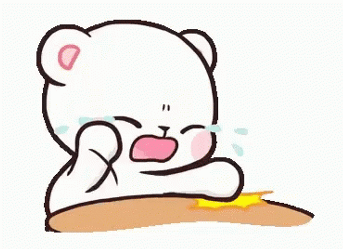 Crying Milk Bear GIF