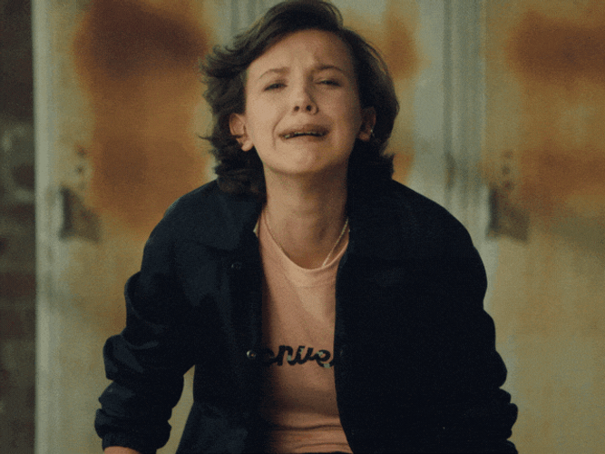 Crying Millie Bobby Brown Acting GIF