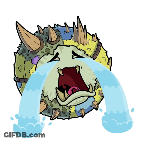 Crying Monster With Water Eyes GIF