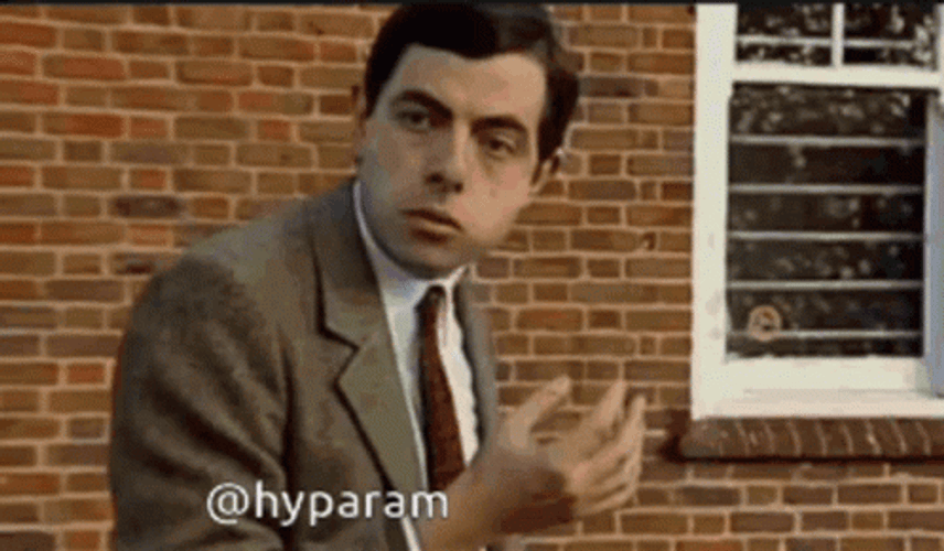 Crying Mr Bean Waiting GIF