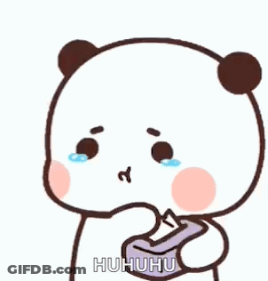 Crying Panda Holding Tissues GIF