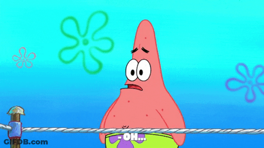 Crying Patrick The Star Threw The White Flag GIF