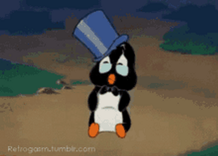 Crying Penguin Animation GIF