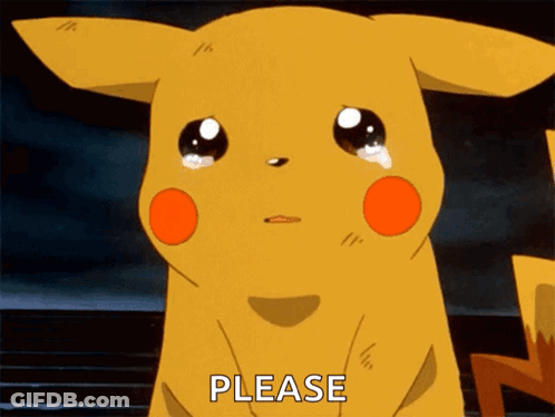 Crying Pikachu Saying Please GIF