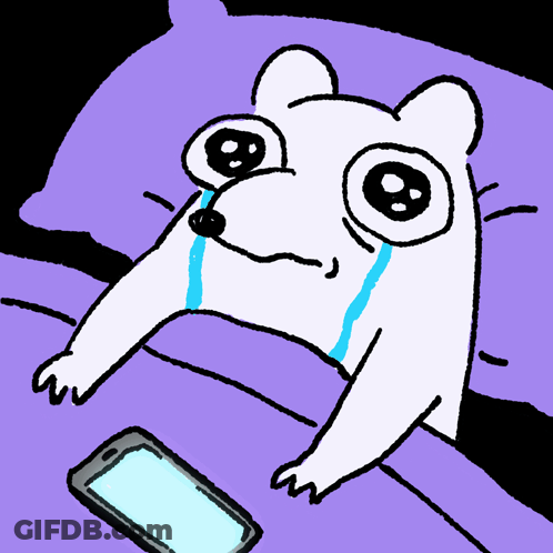 Crying Polar Bear Next To Phone GIF