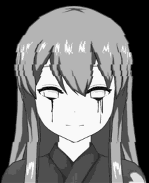 Crying Sad Anime Glitch GIF