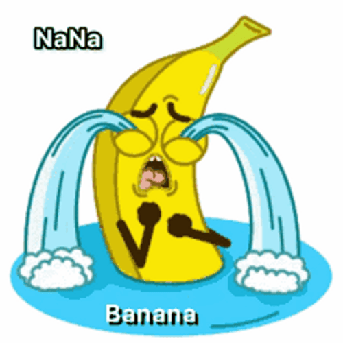 Crying Sad Yellow Banana Tears GIF