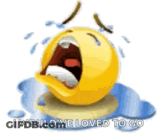 Crying Smiley Face With Tears GIF