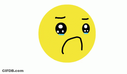 Crying Smiley With Blue Tears GIF