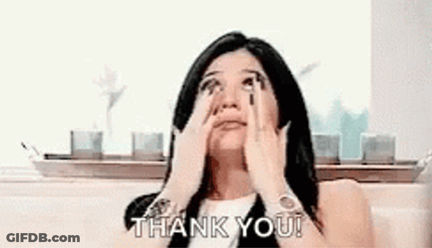Crying Thank You Kylie Jenner GIF