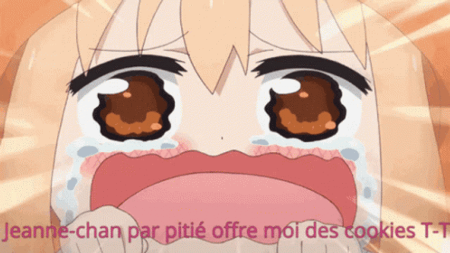 Crying Umaru Chan For Food GIF