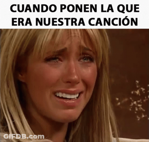 Crying Woman Cuando Ponen La Que Era Nuestra Cancion GIF