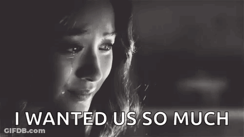 Crying Woman In Black And White With I Wanted Us So Much Text GIF