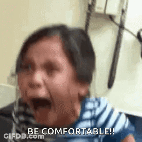 Crying Woman Saying Be Comfortable GIF