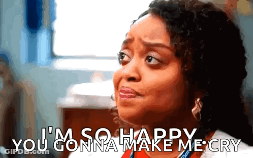 Crying Woman Saying I'm So Happy You Gonna Make Me Cry GIF