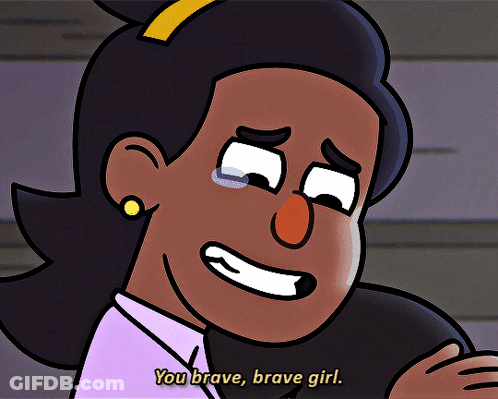 Crying Woman Says You Brave Brave Girl GIF