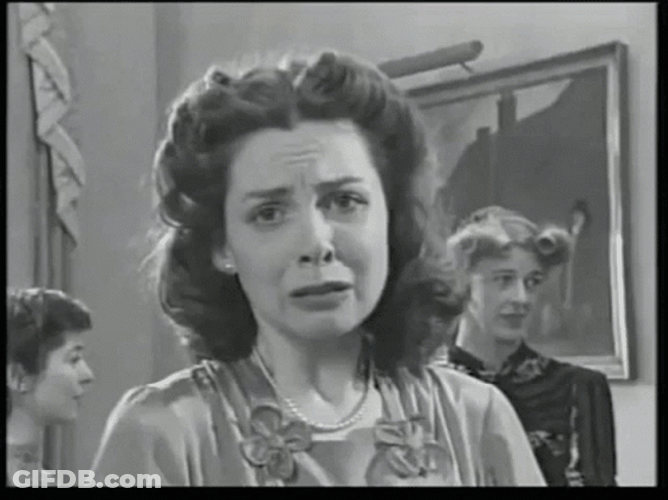 Crying Woman Slapping Face Vintage GIF