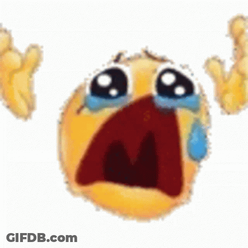 Crying Yellow Smiley Face GIF