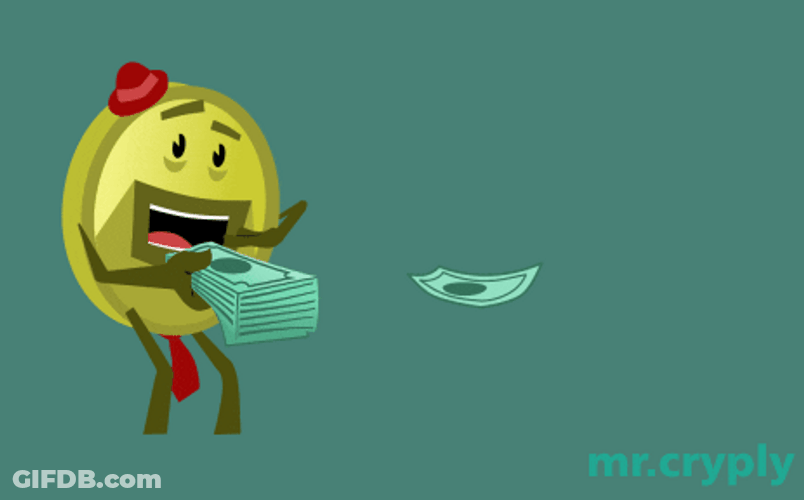 Cryply Dollar Money Flying GIF