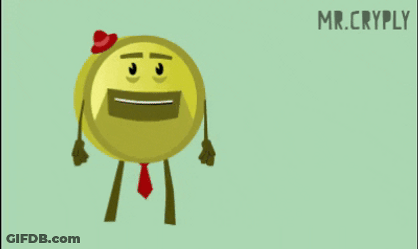 Cryply Holding Money Flying GIF