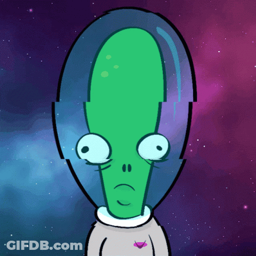Crypto Glitch Alien Dancing GIF