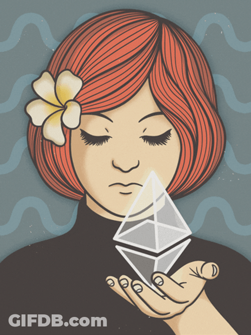 Crypto Lady Digital Art GIF