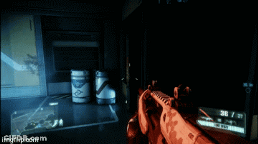 Crysis 3 Player Shooting Fire GIF